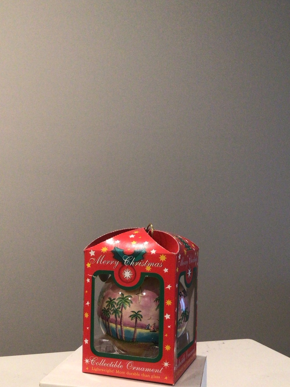 Holiday Ball Ornament in Red Box from St. Thomas U.S.V.I. - Picture 4 of 6